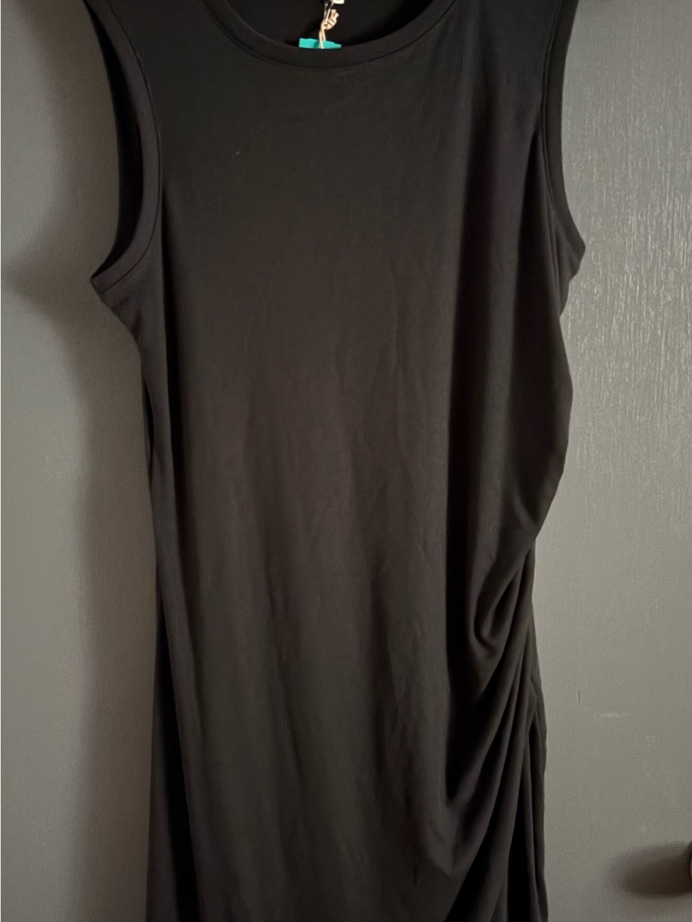 Z Supply Black Sleeveless Ruched Side Tank